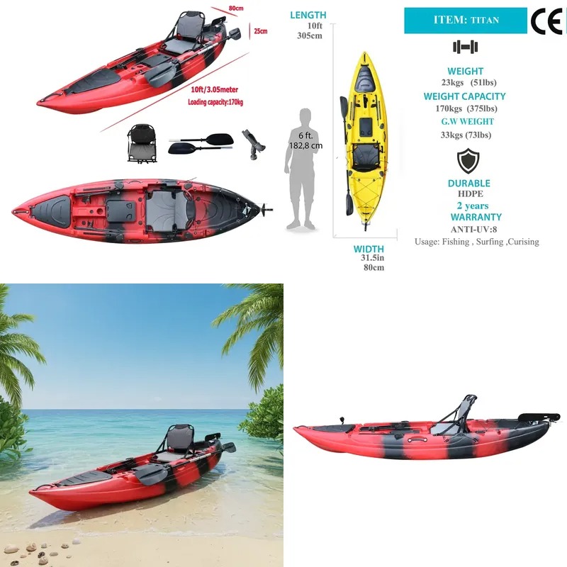 Caiaque de Pesca Individual de - Fishing Boat Paddle avaliação e preço
