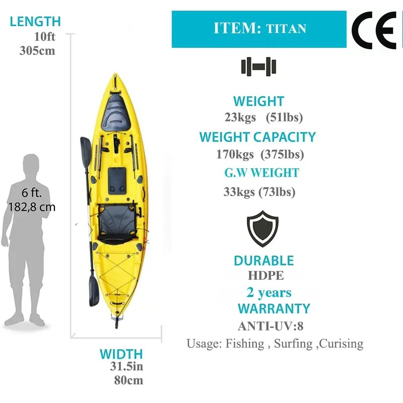 Caiaque de Pesca Individual de - Fishing Boat Paddle avaliação e preço