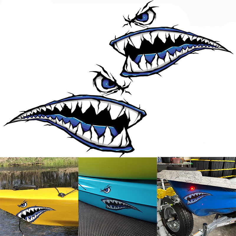 2 pçs dentes de tubarão boca b - Fishing Boat Oar avaliação e preço